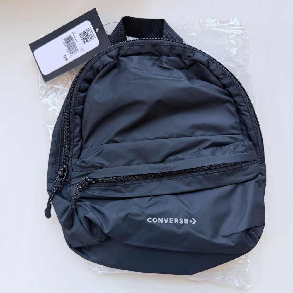 Converse As If Mini Backpack Black 10017703-A01 One Size New With Tags